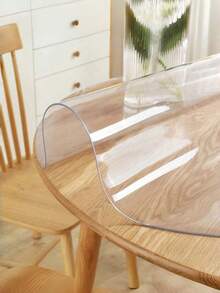 1PC High Quality Luxury Round Clear Tablecloth 100 Percent PVC Scratch Heat Resistant For Home Hotel Restaurant Coffee Table Round Clear Table Mat For Adults - White - View 2