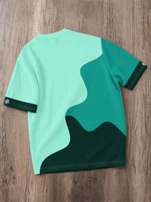 Manfinity Joysei Men's Casual Colorblock Patchwork T-Shirt, Summer - Multicolor - View 2