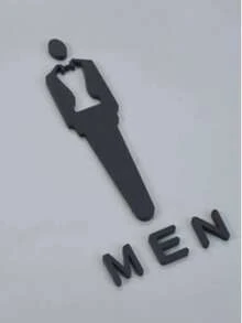 1Pc Acrylic Toilet Sign With 3D Male & Female Symbols, Office & Public Restroom Indication Plaque Best Gifts Birthday Graduation - multicolor - View 7