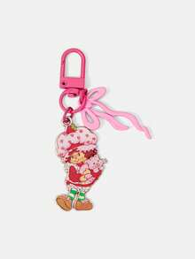 Strawberry Shortcake X SHEIN 1PC Rose Red Bow Keychain Earphone Pendant Decorative Accessories Bag Pendant - Multicolor - View 2