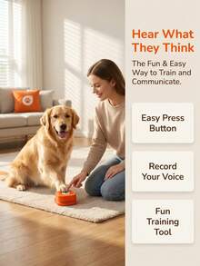 Teckwe Pet Communication Talking Buttons, Recordable Voice Training Button For Cats Dogs, Interactive Pet Speech Buzzers, Pet Training Toy For Communication(Battery Not Included) - Multicolor - View 3