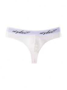 Manfinity Underwear&Sleepwear Basics 5件組男士字母印花腰帶丁字褲內褲 - 彩色 - 查看 6