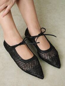 Styleloop Ladies, Willow Nails, Buckles, Flat Shoes. - Black - View 8