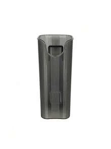 Haus Hana No Drill Wall-Mounted Umbrella Storage Holder, Multi-Purpose Long Tube Organizer For Kitchen, Fridge, Entryway, Clear Ribbed Plastic Caddy, Space-Saving Storage Bin For Utensils, Chopsticks, Plastic Bags, Disposable Supplies, Foldable Umbrellas - Multicolor - View 10
