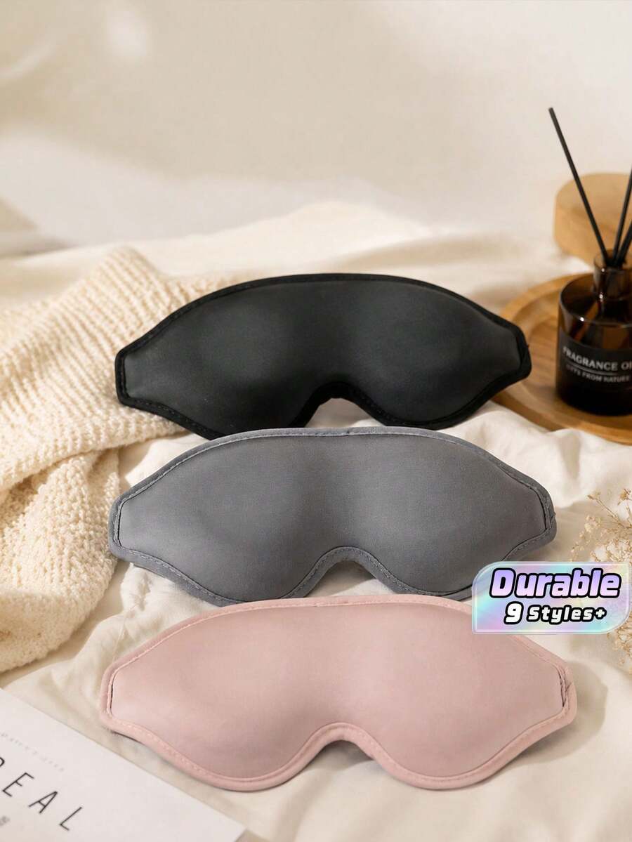 1个3D真丝眼罩,适合睡眠、夜间旅行、小憩,具有遮光功能,柔软舒适,适用于卧室、旅行、办公室、学校、返校用品。 - 彩色 - 查看 1