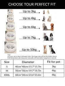 1pc Round Solid Color Plush Pet Bed Soft Cozy Washable Non Slip Deep Sleep Cushion For Small Medium Large Cats Dogs All Seasons Indoor Home Decor Pet Supplies Gift - Dark Grey - View 2