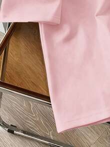 Daypath Camiseta de manga corta con letras en relieve rosa talla grande - Rosa - Ver 7