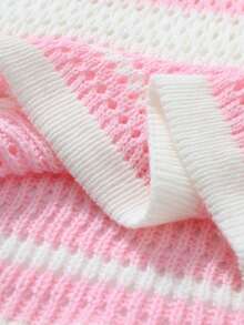Manfinity LEGND Men's Plus Size Colorblock Striped Knit Top - Baby Pink - View 7