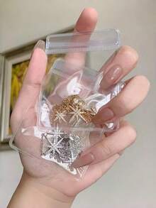 60/100Pcs 3 Sizes Thickened Transparent PVC Jewelry Bags, Plastic Transparent Jewelry Bags, Ring Earring Packaging Storage Bags, Anti-Oxidation Zipper Bags, Gift For Women Wives, Jewelry Storage Bags - White - View 5