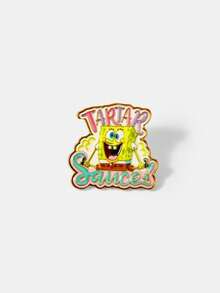SpongeBob SquarePants | SHEIN New Creative Cartoon Animal Pattern Printing Brooch, IP Joint Design, Cute Personalized, Simple And Generous, Can Also Be Used As Accessories - Multicolor - View 5