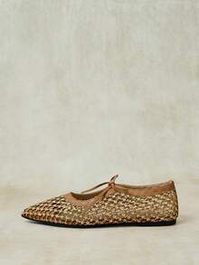 Styleloop Ladies, Willow Nails, Buckles, Flat Shoes. - Brown - View 3