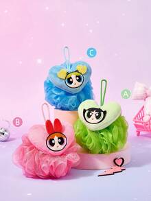 THE POWERPUFF GIRLS X Joivida 1Pc Cute Three-Dimensional Bath Ball, Super Soft Foaming Net - Powerpuff Girls - View 1