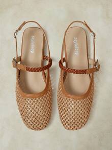 Styleloop Ladies, Willow Nails, Buckles, Flat Shoes. - Brown - View 5