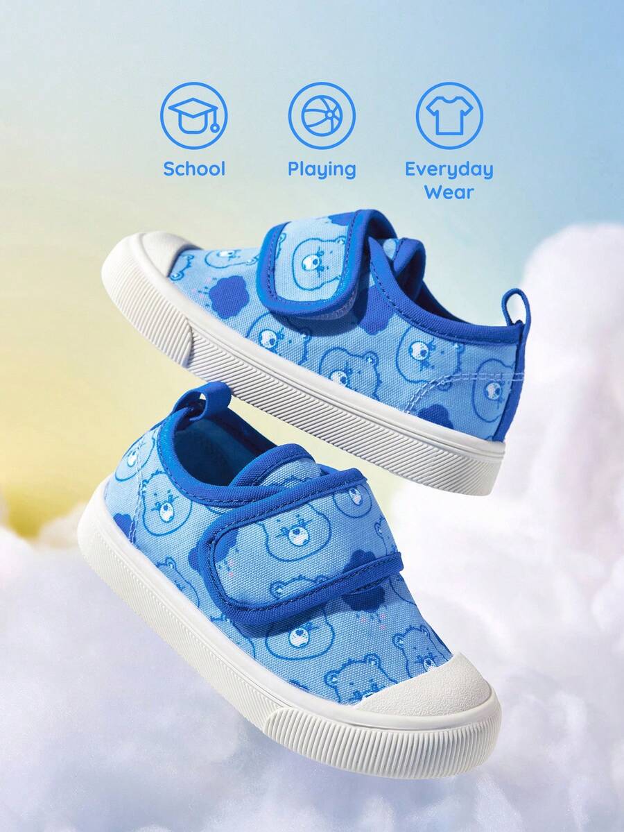 SHEIN X Care Bears A Pair Of Cartoon-Patterned Cute Baby Non-Slip And Wear-Resistant Sneakers, Daily Casual Shoes Suitable For Babies To Wear Indoors And Outdoors - Blue - View 1