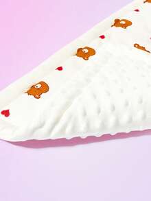 SHEIN X Care Bears 1件裝印花舒適嬰兒推車坐墊，適合男孩與女孩 - 棕色愛心熊 - 查看 3