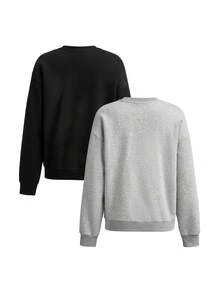 SHEIN Velisys 2PCS Women Sports Sweatshirts - Multicolor - View 2