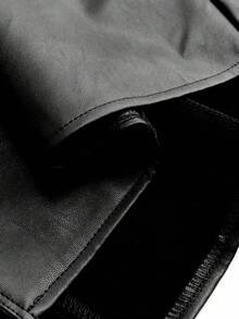 SHEIN Clasi 大码时尚复古休闲无袖夹克 - 黑色 - 查看 7