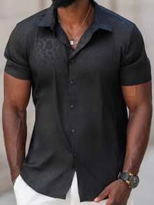 thenoahjr thenoahjr Men Leopard Jacquard Shirt - Black - View 5