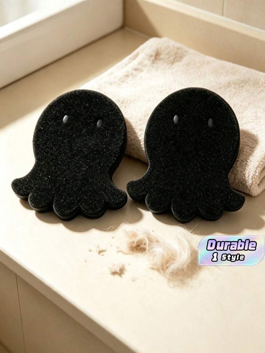 2/6Pcs Reusable Octopus‑Shape Laundry Hair Remover Balls, Wet & Dry Use Washing Machine Lint Catcher, Washable Pet Hair Catcher For Cat Dog Fur Lint Fuzz Removal, Anti‑Tangle Multi‑Functional Laundry Cleaning Tool - black - View 1