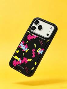 ShellaStory BATMAN X SHEIN A Stylish, High-End Printed Pattern Protective Phone Case Design, Perfect Compatible With Iphone – A Cute, Fashionable, And Sophisticated Phone Case. - Multicolor - View 4