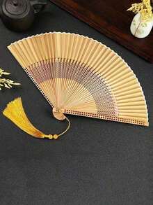 Zazumi 1/2支装可折叠手持扇，带流苏，适合户外旅行、舞蹈表演、旗袍穿着、拍照道具等。 - 扇子 - 查看 27