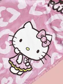 HELLO KITTY AND FRIENDS | SHEIN 1件可愛印花加厚毯，柔軟保暖，不易掉毛，多種尺寸，可用於沙發、床鋪、午休 - 西瓜粉 - 查看 7
