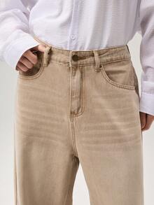Vaulklash Men's Casual Woven Loose Fit Long Pants, Everyday Young Leisure Style - Dusty Pink - View 8