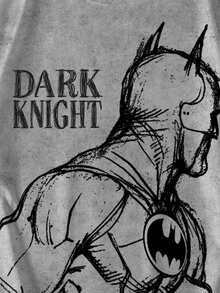 BATMAN X SHEIN 男士夏季休閒卡通印花T恤 - 白色 - 查看 4