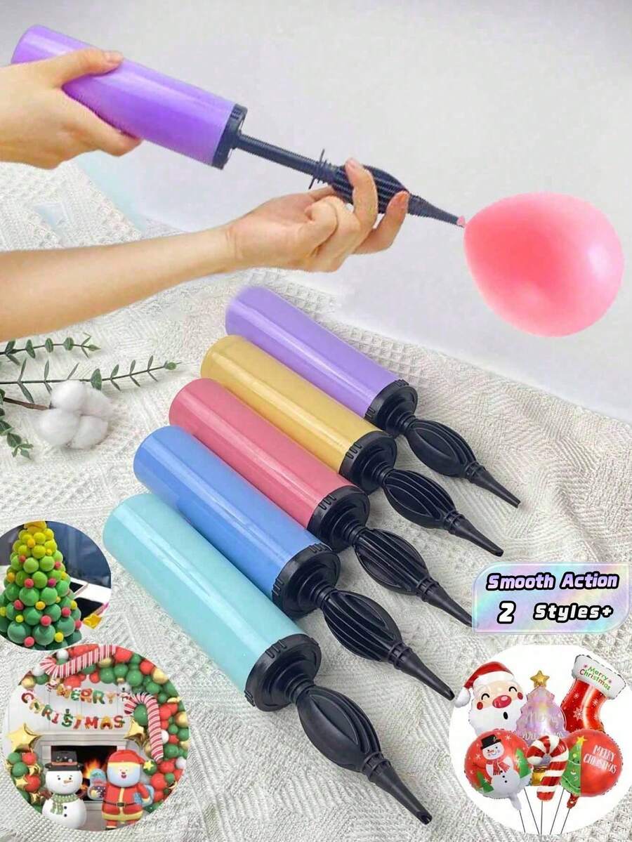 1 Piece Portable Handheld Manual Balloon Pump, Available In Large Size, Easy To Use Air Pump For Balloons, Perfect For Christmas, Birthday, Wedding, Party Decorations, And Event Supplies - X - View 1