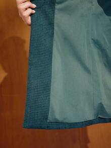 MOTF PREMIUM WOMEN'S COMMUTER ELEGANT AIRPLANE BUCKLE FRONT OPEN BLAZER - Dark Green - View 5