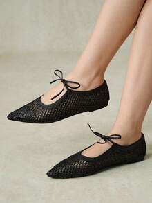 Styleloop Ladies, Willow Nails, Buckles, Flat Shoes. - Black - View 6