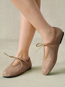 Styleloop Señoras, Uñas de Sauce, Hebillas, Zapatos Planos. - Camel - Ver 10