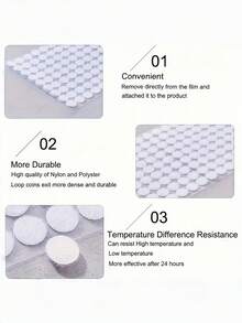 Self-Adhesive Dot Hook And Loop Fasteners, Waterproof Strong Adhesive Interlocking Tape Dots, Easy To Apply And Tear Off Without Residue,Perfect For Household Storage,Item Sorting And Fixing, All Season Universal Craft Supplies For Teachers, Students - Multiple Specifications - View 3