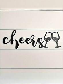 1Pc Metal Wall Art With Wine Glasses Durable Rustproof Bar Kitchen Decor Hanging Sign For Party Pub Restaurant Vintage Style Gift For Wine Lovers - 1PC - View 6