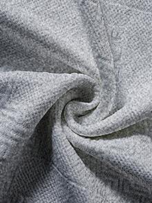Manfinity Homme Men's Jacquard Striped Crew Neck Short Sleeve Casual Textured T-Shirt - Light Grey - View 7