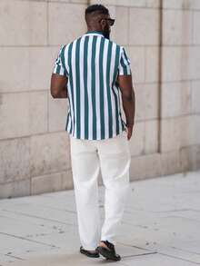 thenoahjr thenoahjr Kemeja Pria Blok Warna Striped - MultiWarna - View 6