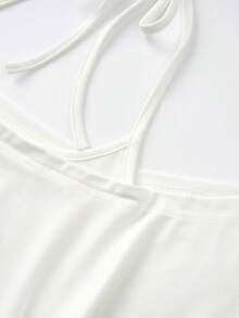 Olithes Women's Solid Color Casual Versatile Daily Wear 2 In 1 T-Shirt - White - View 4