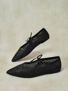 Styleloop Ladies, Willow Nails, Buckles, Flat Shoes. - Black - View 12