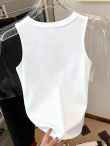 Resyla Graphic Print Contrast Color Round Neck Summer Casual Daily Tank Top - Multicolor - View 2