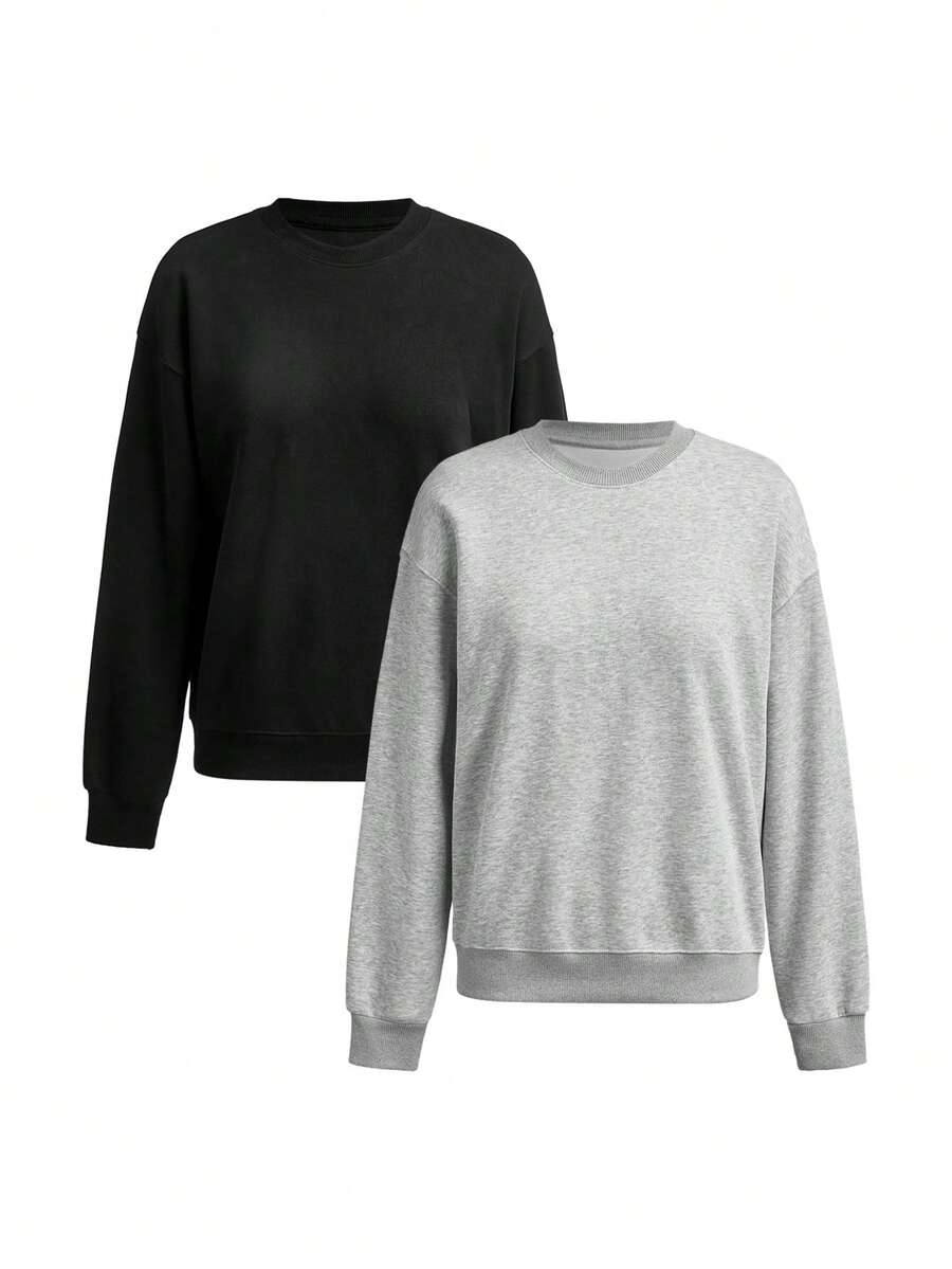 SHEIN Velisys 2PCS Women Sports Sweatshirts - Multicolor - View 1