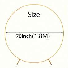 Floral Arch Kit - 1Set Gold Metal Round Party Arch Frame - Sturdy, Easy-To-Assemble Decoration For Weddings, Birthdays, Parties And Anniversaries - Versatile Backdrop For Indoor/Outdoor Celebrations - Gold - View 13
