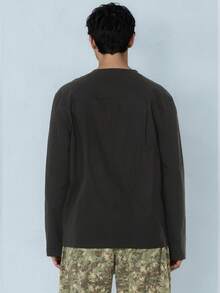 FORM&CHAOS Men's Autumn/Winter Long Sleeve Satin Washed Shirt - Black - View 2