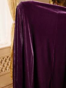 PalaceNights Heavy Embroidery Velvet Robe + Camisole Nightgown Palace Style Sleepwear 2 Pieces Set - Purple - View 8