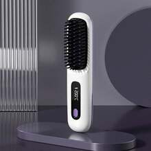 Wireless Hair Straightening Comb, Portable Straightener Brush ,Negative Ion Hot Comb, Suitable For Straight Or Slightly Curly Hair With Soft Texture, Anti-Scald Design, USB Rechargeable Hair Straightener Brush, Perfect Gift For Holiday,Portable - Multicolor - View 15