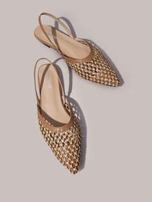 Styleloop Señoras, Uñas de Sauce, Hebillas, Zapatos Planos. - Camel - Ver 3