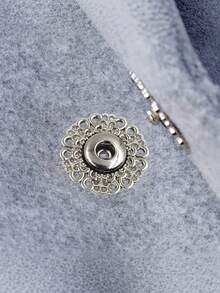 1 Pack 50 Pcs Exquisite Metal Snap Buttons Invisible Coat Fasteners Hidden Buckles For Sweaters Garments Three Colors Available - multicolor - View 2