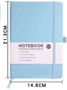1PC X Milania Lined Notebook, A5/A6 College Ruled Thick Paper Journal Diary, Horizontal Ruled Leather Pocket Notebook , Suitable For Writing, Hardcover Notebook, Suitable For Women Men Office School Back To School - Multicolor - View 19