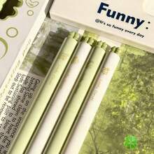 8支裝苜蓿可旋轉可伸縮可擦拭凝膠筆，INS風高顏值，0.5mm熱敏可擦筆，適合學生書寫，盒裝 - 多色 - 查看 6
