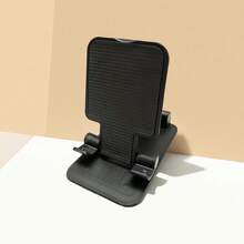 1PC Foldable Desktop Phone Holder Stand Adjustable Portable Universal Compatible With IPhone Android For Birthday Gift Family Friends Home Office Desk Accessories Phone Stand Phone Accessories - Black - View 3