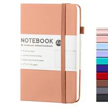 1PC X Milania Lined Notebook, A5/A6 College Ruled Thick Paper Journal Diary, Horizontal Ruled Leather Pocket Notebook , Suitable For Writing, Hardcover Notebook, Suitable For Women Men Office School Back To School - Multicolor - View 7